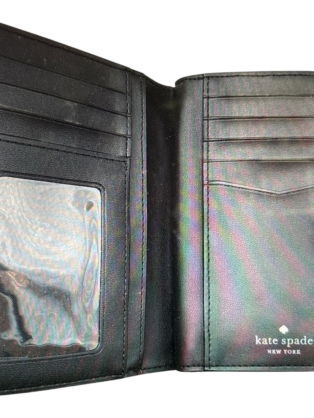 Kate Spade New York Bifold Zip Wallet Gray Colorblock - Picture 5 of 7